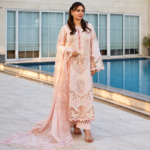 Aneela’s BR-1530 Embroidered Viscose 3 Piece Suit