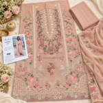 Aneela’s BR-1530 Embroidered Viscose 3 Piece Suit - Image 3