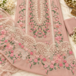 Aneela’s BR-1530 Embroidered Viscose 3 Piece Suit - Image 4