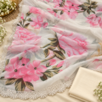 Maria.B BR-1220F Ivory Embroidered Viscose 3 Piece Suit - Image 3