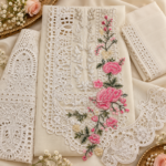 Maria.B BR-1220F Ivory Embroidered Viscose 3 Piece Suit - Image 2