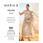 Maria.B BR-1220F Ivory Embroidered Viscose 3 Piece Suit - Image 5