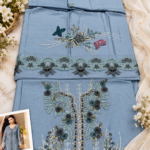 Maria.B BR-1501 Embroidered Viscose 3 Piece Suit - Image 7