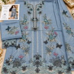 Maria.B BR-1501 Embroidered Viscose 3 Piece Suit - Image 2