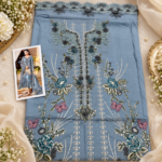 Maria.B BR-1501 Embroidered Viscose 3 Piece Suit - Image 5