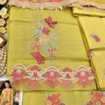 Maria.B BR-1501 Mustard Embroidered Viscose 3 Piece Suit - Image 7