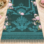Maria.B BR-1504 Emerald Green Embroidered Viscose 3 Piece Suit - Image 9