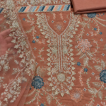 Maria.B BR-1183 Dusty Rose Embroidered Viscose 3 Piece Suit - Image 2