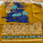Maria.B BR-1207 Mustard Embroidered Viscose 3 Piece Suit - Image 6